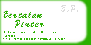 bertalan pinter business card